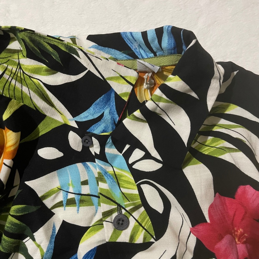 Tommy Bahama Camp Shirt Men XL Veracruz Cay Lush Escape Tropical Floral Hawaiian - Picture 10 of 14
